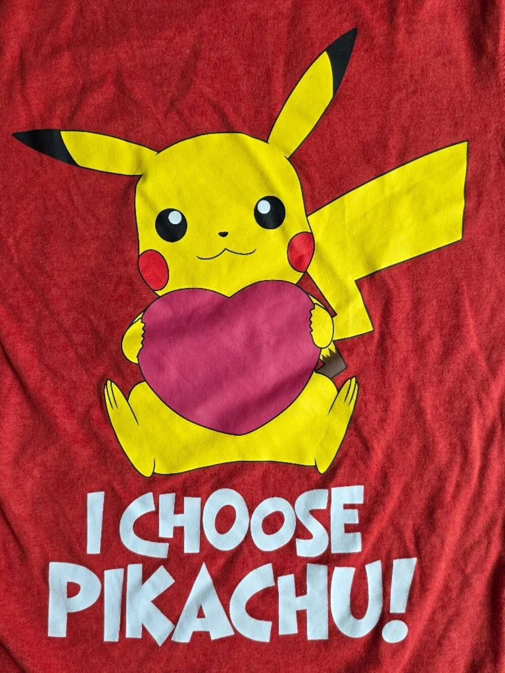 Pikachu Heart Valentine's Day Short Sleeve T-Shirt | Boy's 10-12 Large | Pokemon